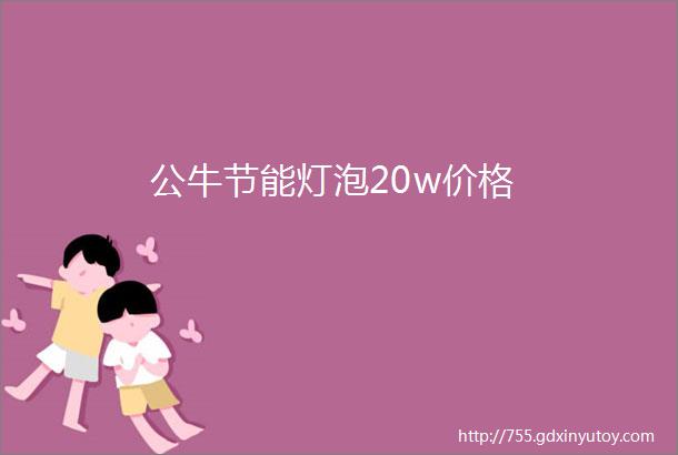 公牛节能灯泡20w价格