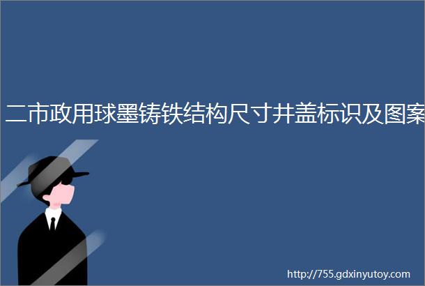 二市政用球墨铸铁结构尺寸井盖标识及图案